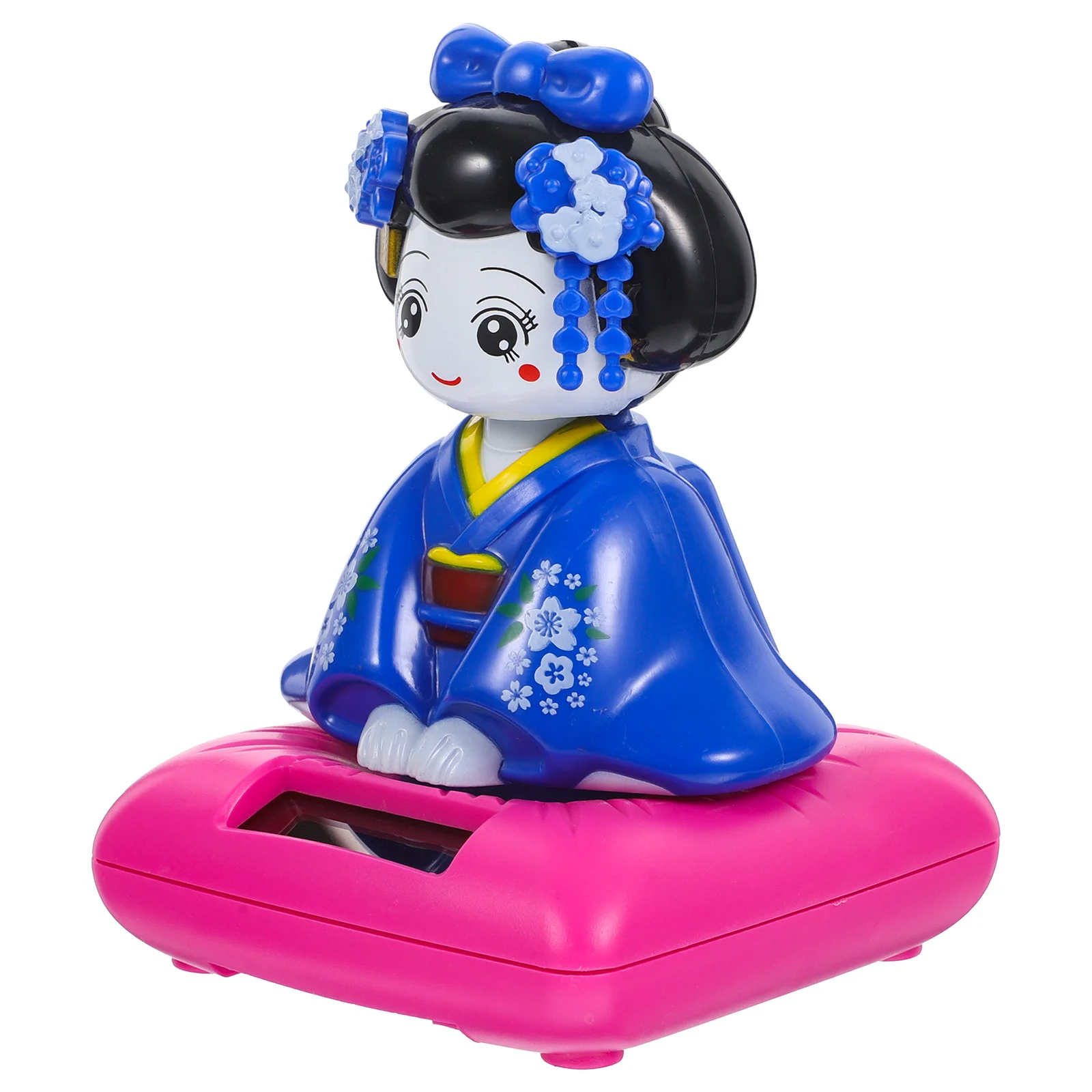 Dancing Girl Bobblehead Shaking Kimono Figurine Small Solar Powered Toys Car Dashboard Accessories