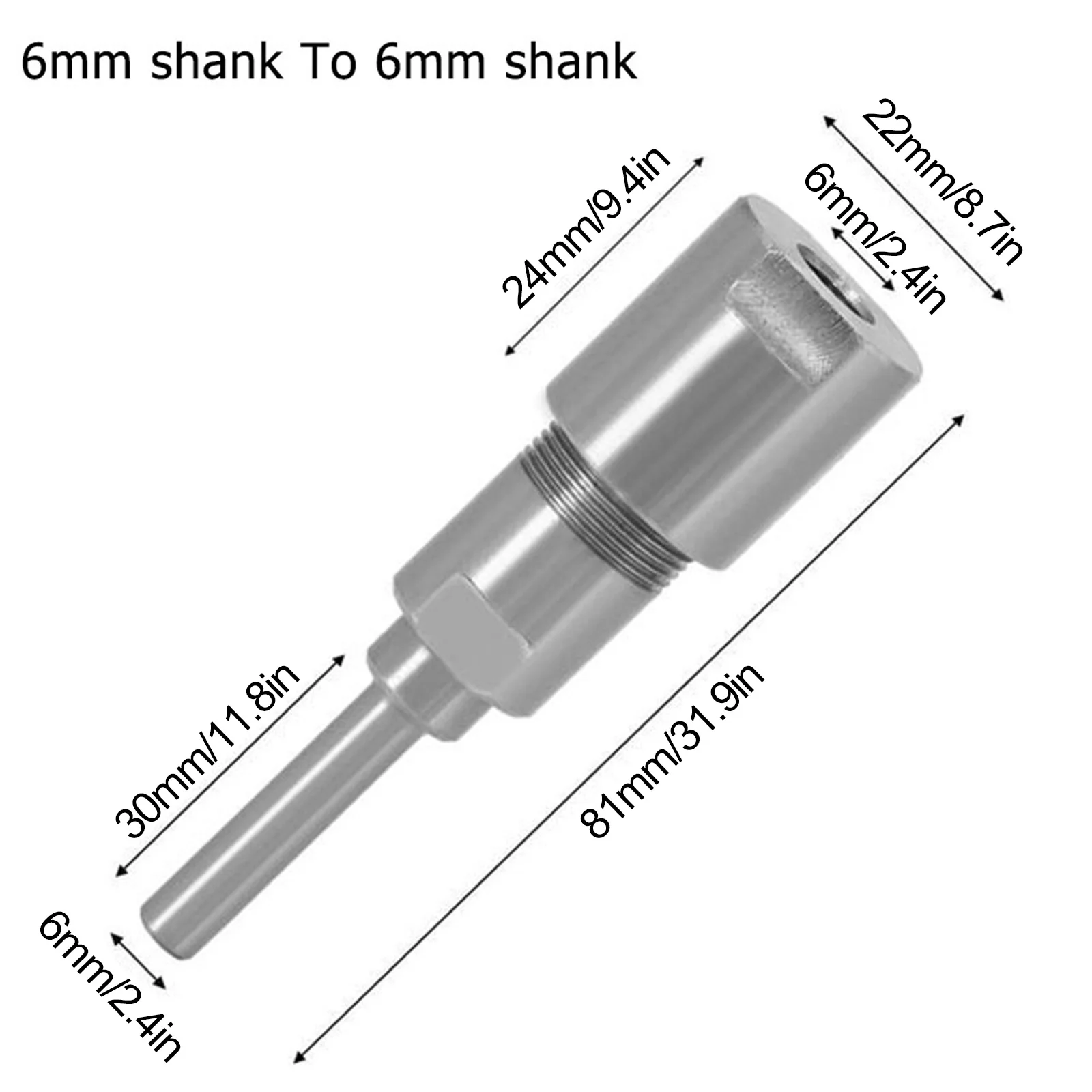 Imagem -03 - Router Bit Adapter Extender Aço Carbono Shank Fresa Extensão Rod Precisão Acessório Trim mm mm
