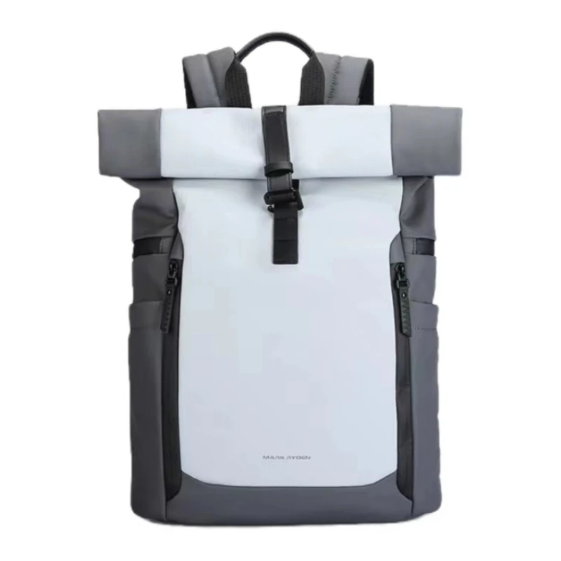 2024 New Business Commuter Backpack PU+230 Encryption Twill Polyester Men's Backpacks  Casual Fashion Student Bag