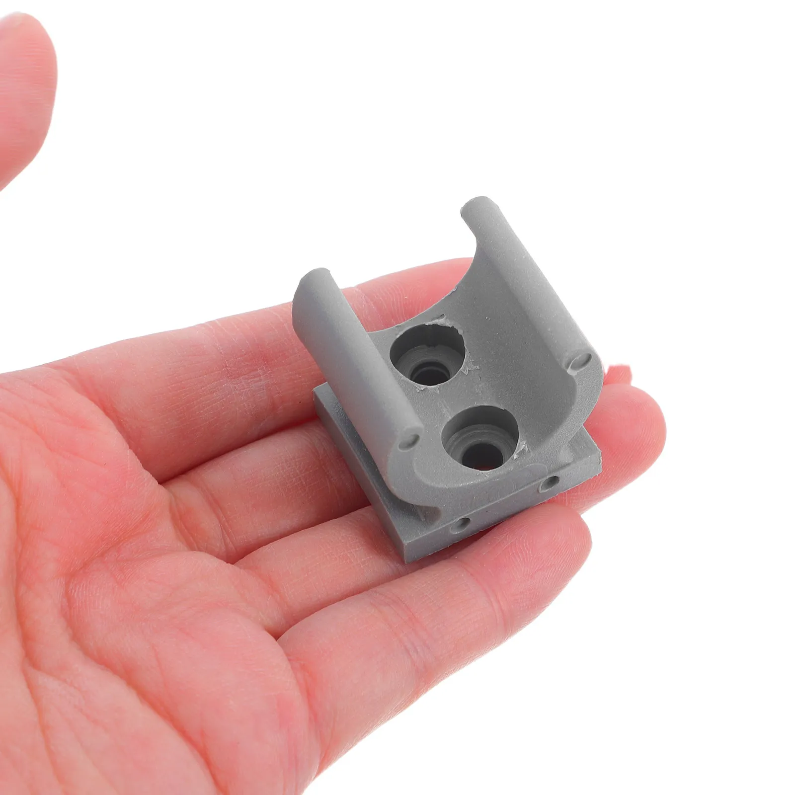 24Pcs Gray Plastic U-Shaped Clamp for Wheelchair Commode Chairs Secure Tube Fastening Easy Install Commode Chair Pipe Connector