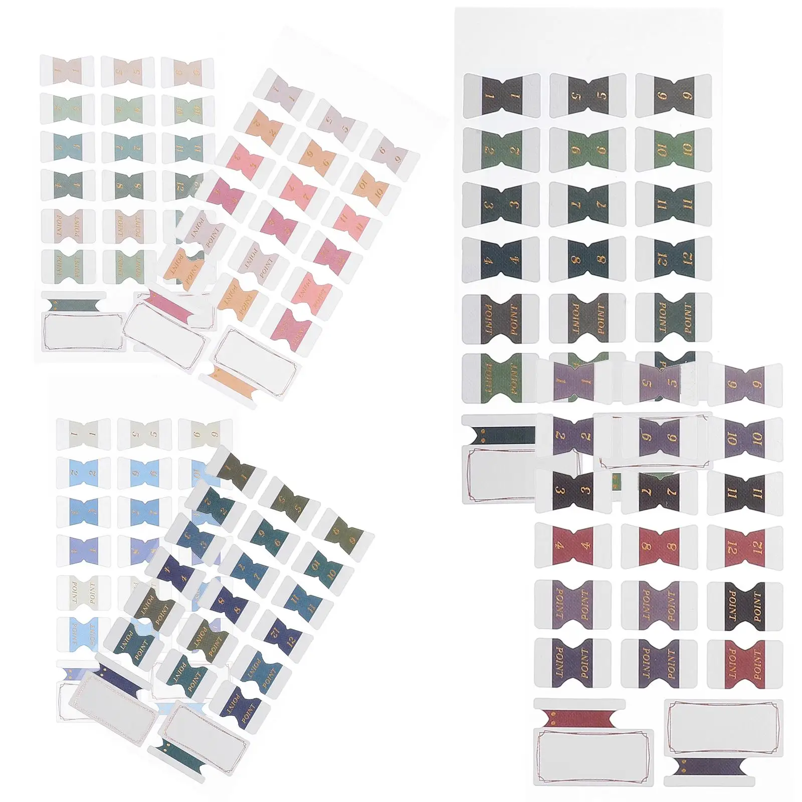 

6 Sheets Bookmark Stickers Adhesive Page Markers Book Tabs Sticky Index Binder Calendar Small Practical Safe Material