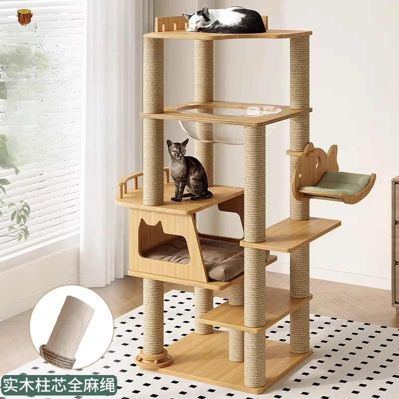 

cat tree integrated small apartment does not occupy an area, special for puppets and big cats, stable cat frame space capsule