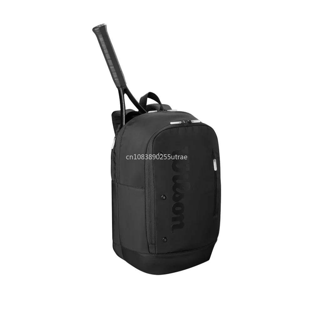 Wilson Noir Tour Mochila de tênis, detém até 2 raquetes, grande capacidade, coleção "Series Noir", WR8029801001