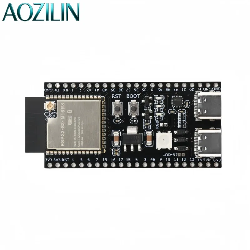 AOZILIN ESP32-S3 Core Development Board Onboard ESP32-S3-N16R8 Module WiFi Bluetooth With Antenna Base 5 Pcs Per Pack