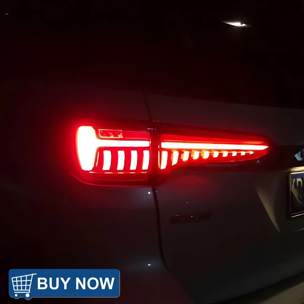 

Авто задние фонари для Toyota Fortuner 2016-2020, светодиодные автомобильные задние фонари в сборе, обновление Audi Design, аксессуары Plug and Play