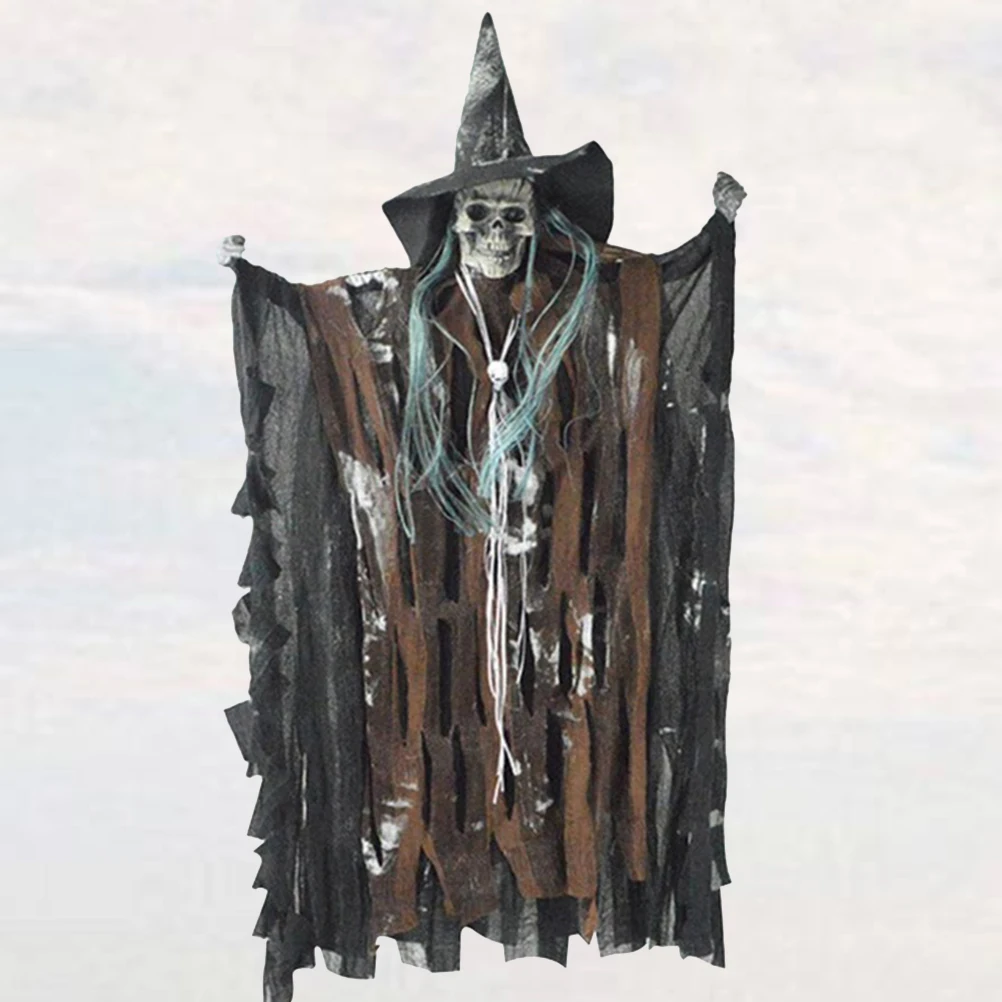 

Hanging Ghost Decoration for Halloween Party Haunted House Props Sound Control Lightweight Wall Porch Tree Outdoor Festive