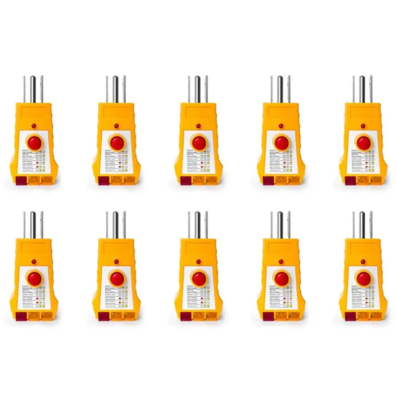 CYCLI-10X Outlet Tester For Grounding Products, Outlet Tester With GFCI, Electrical Receptacle Tester, Plug Tester,US Plug