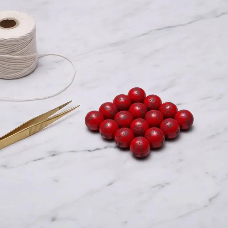 2027 Tai Sui Cinnabar Beads Feng Shui Prayer Beads Exorcism Protection Gift For DIY Jewelry Bracelet Necklace Making Accessorie