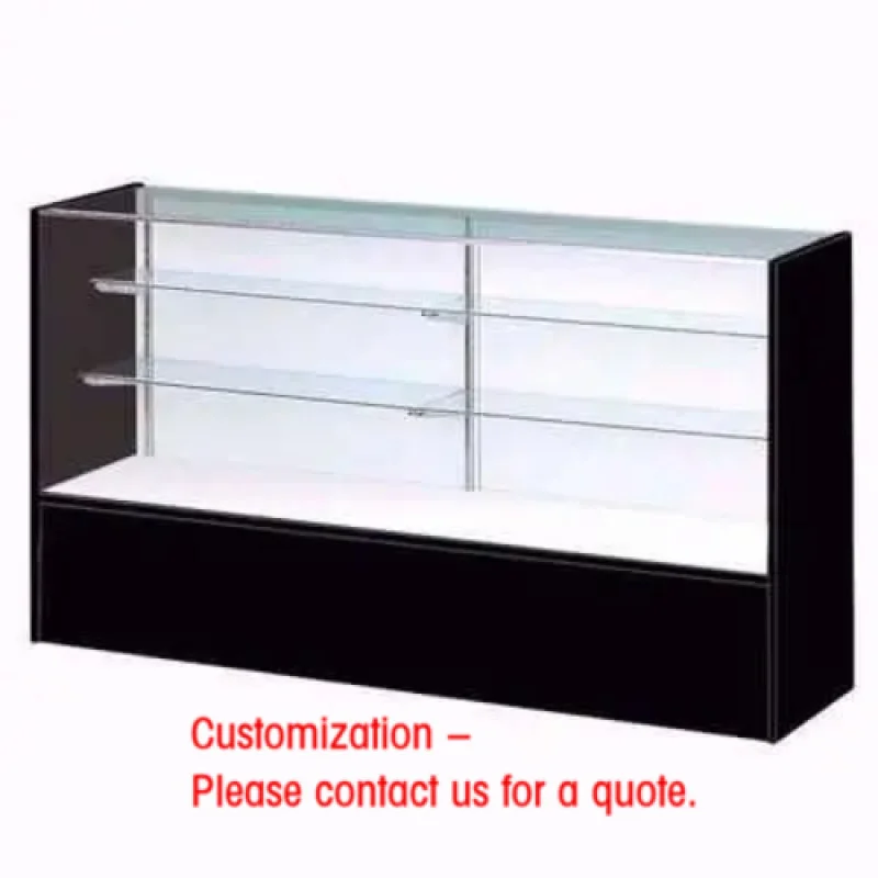 custom.China Manufacture Glass Luxury Lighting Vitrine Glass Corner Showcase Glass Display Cabinet
