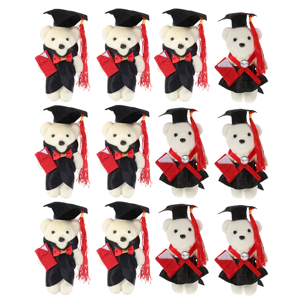 

12 миниатюрных элементов для букета в виде медвежат для творчества, декора на выпускной и праздничных мероприятий