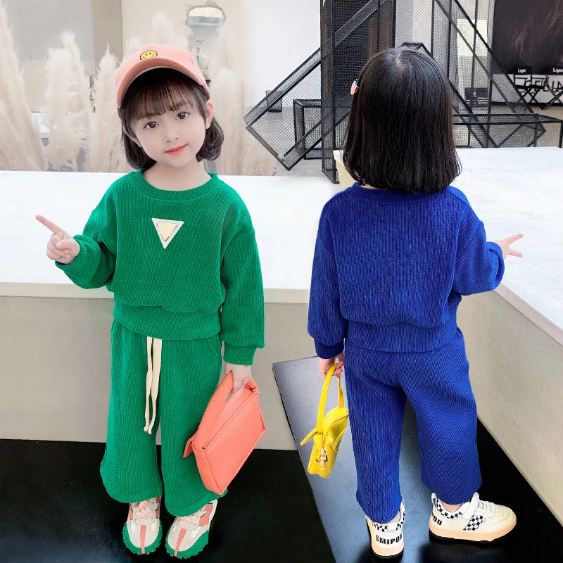 

Girls /Boys Suit Sweatshirts +Pants Cotton 2Pcs/Sets 2022 Stylish Spring Autumn Thicken Teenager Warm Kid Outdoor Children Cloth