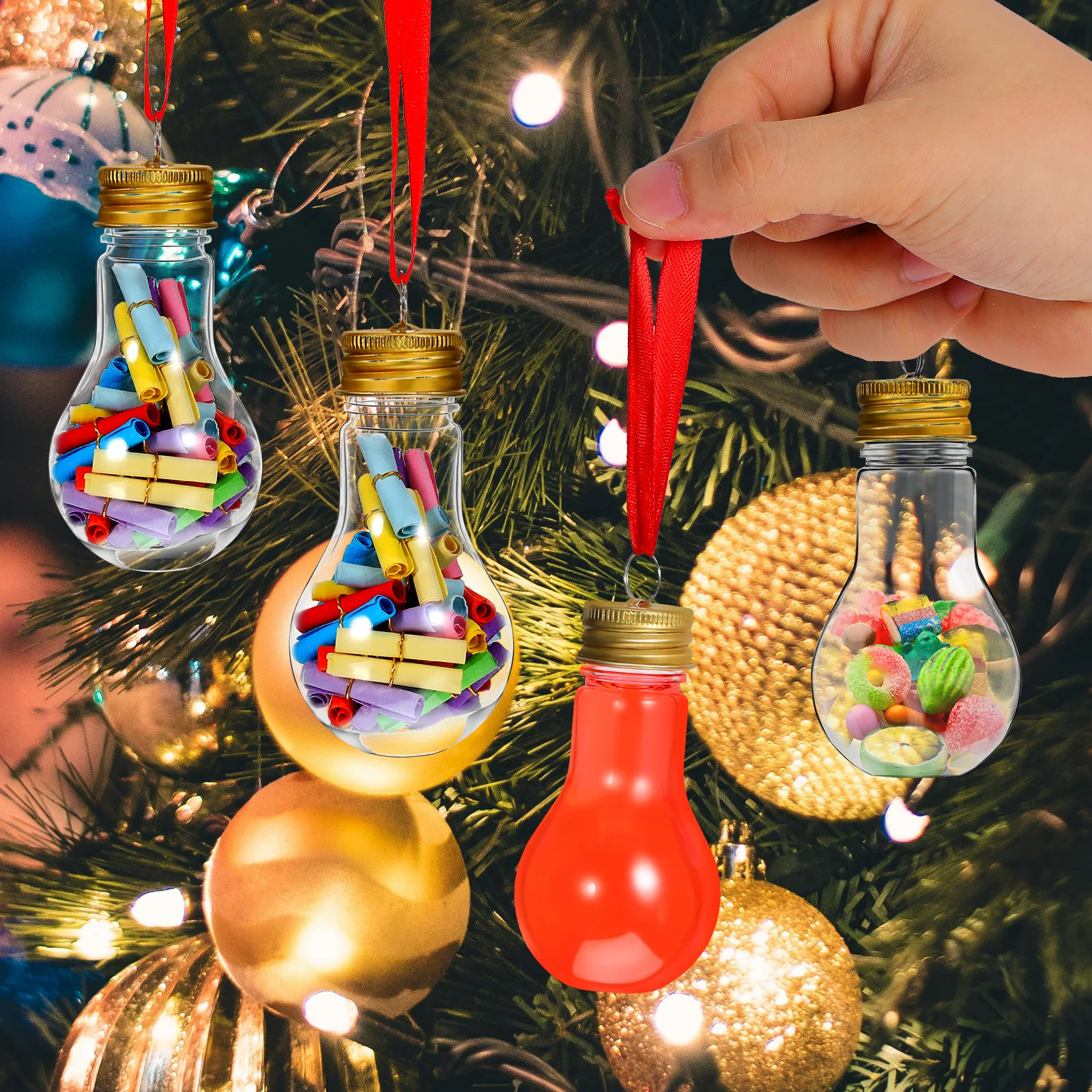 

25 pcs Clear Ornaments Fillable Christmas Balls 50Ml Xmas Tree Decorations Holiday Party Hanging Diy Baubles Shatterproof