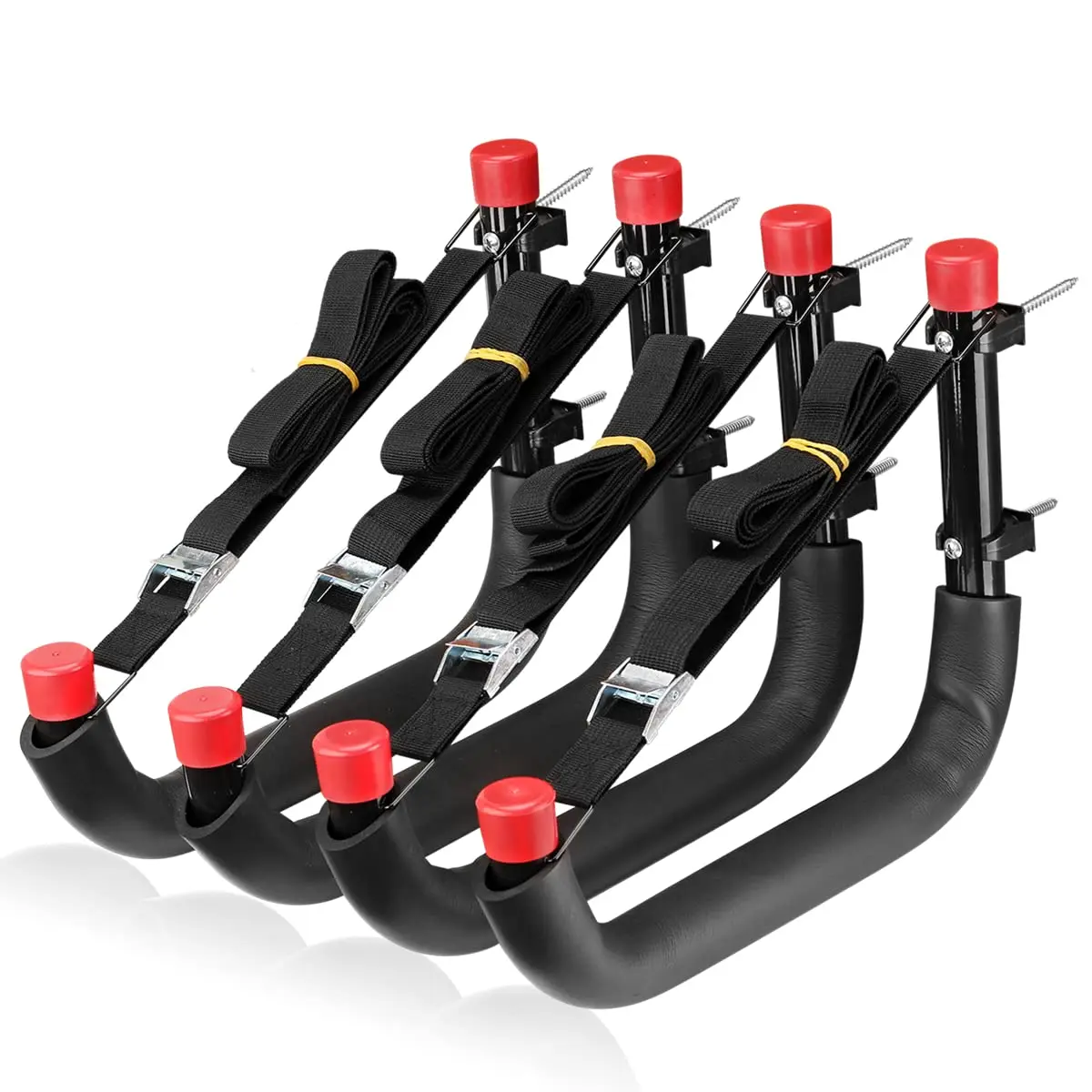 

Heavy Duty Garage Wall Mount Storage Hooks With EVA Protector For Ladders Kayak Surfboard Tools