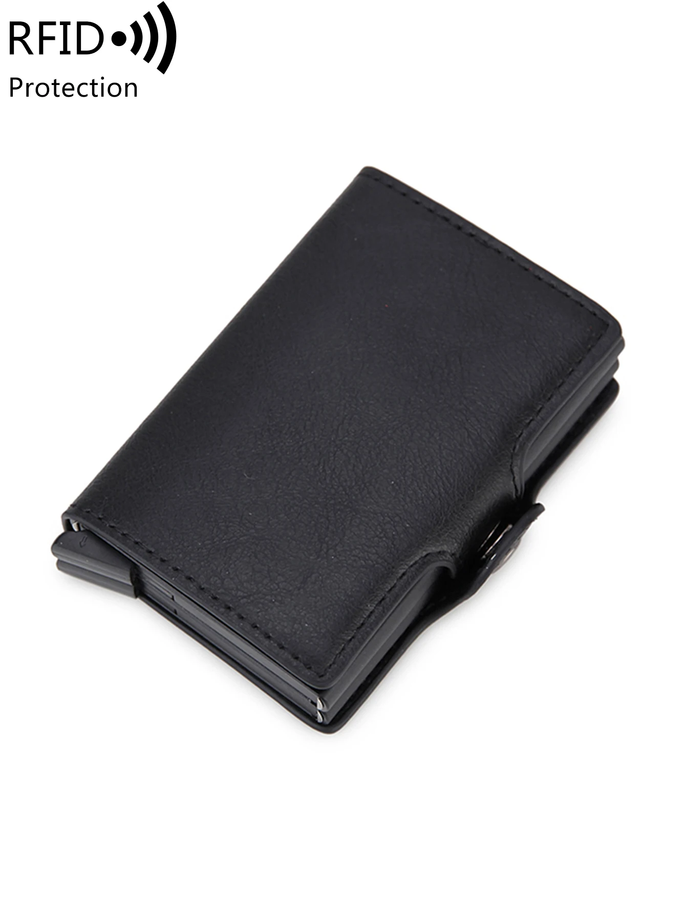 Credit Card Holder with RFID Blocking,Pop Up Leather Money Clip Wallet for Men,Double Card Case Credit Card Holder Wallet