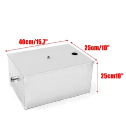 400*250*250mm For Restaurant Kitchen Waste Water Treatment Tools Stainless Steel Grease Trap Interceptor Oil Water Separator