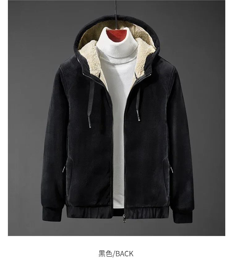 Herren Kaschmir-Hoodie, Herren Fleece-Hoodies, Herren Sweatshirts, Herren Lamm-Kaschmir-Hoodies, Herren Oversized-Hoodie, Herrenbekleidung, Hoodies – Detail 17