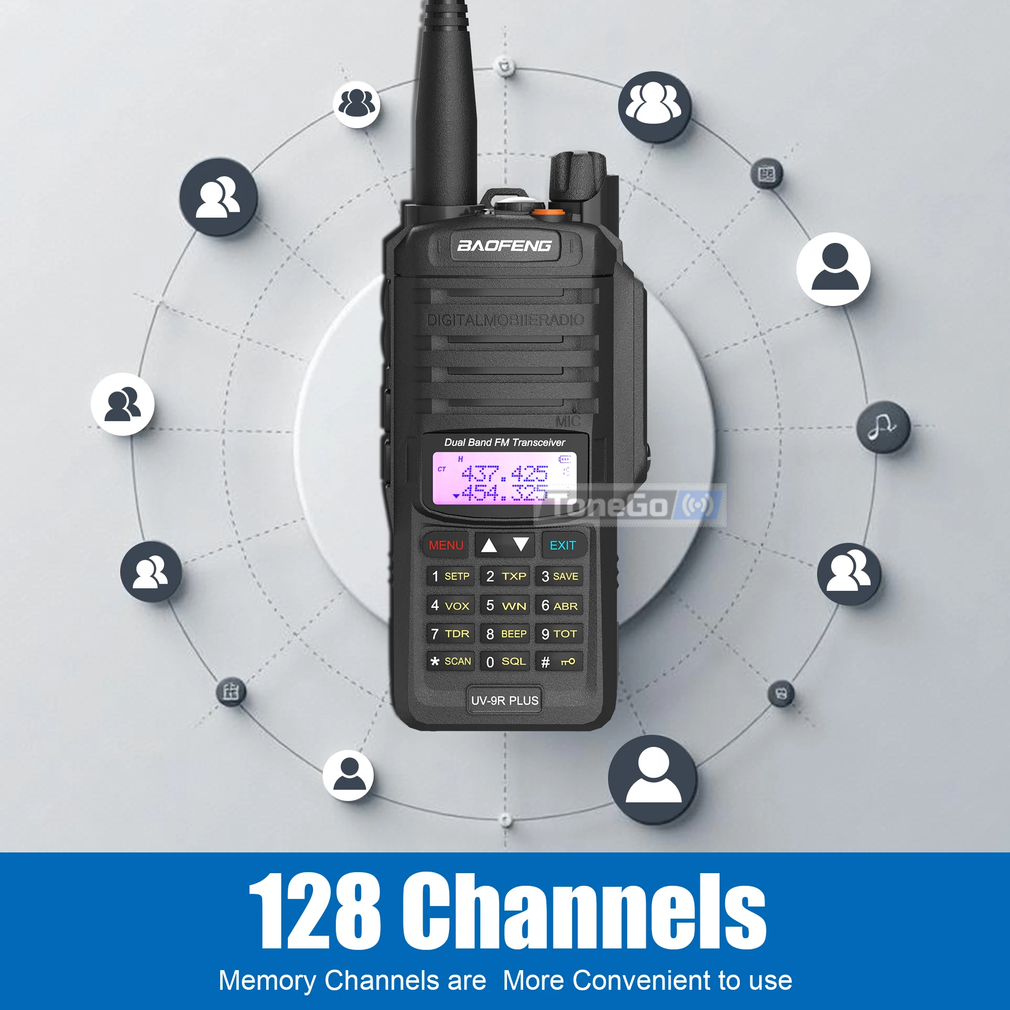 Baofeng UV-9R プラストランシーバー IP67 防水 Type-C 充電器 VOX デュアルバンド高容量アマチュア無線トランシーバー狩猟用