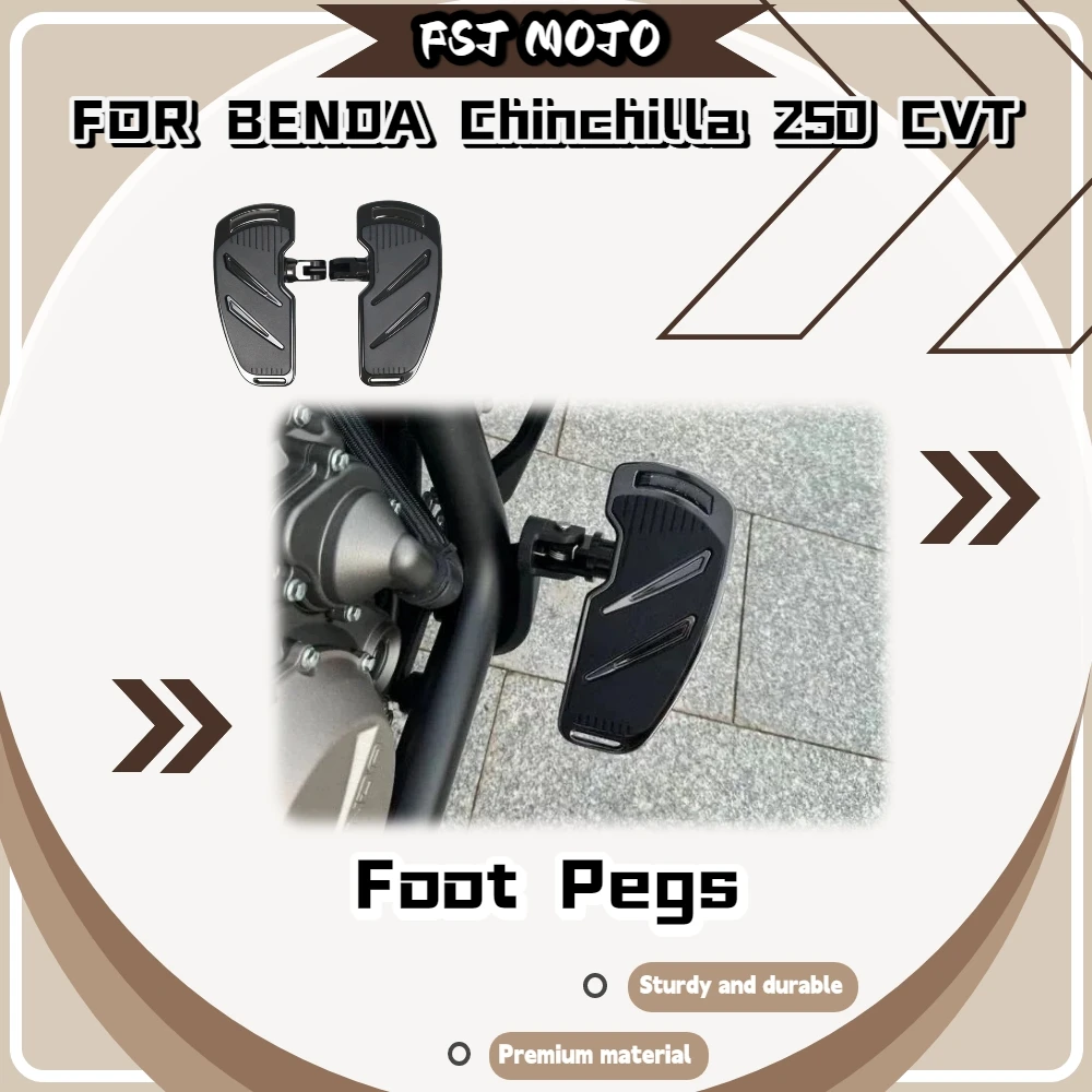 For BENDA Chinchilla 250 CVT Automatic Oversized Foot Pedal Expand Foot Contact Area Relieve Long Cruise Foot Fatigue Riding