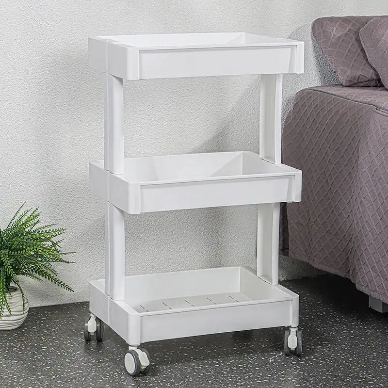 Luxury Trendy Salon Trolley Storage Moving Barber Tooltrolley Cart Rotating Simple Carritos Organizadores Salon Furniture