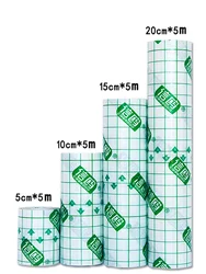 Remendos anti-alérgicos impermeáveis do molho da ferida, remendos da fixação, fita cura transparente, emplastro adesivo do plutônio, 5m pelo rolo