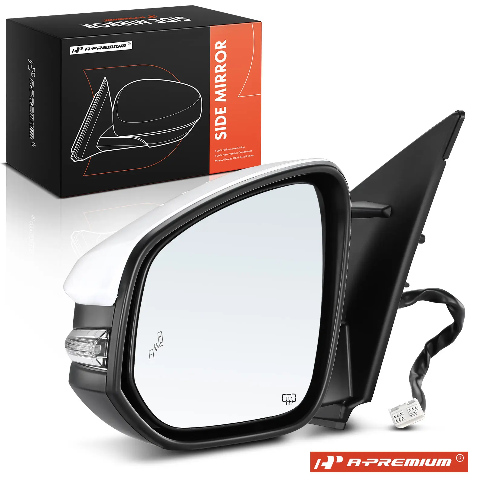 A-Premium Driver Side Power Door Mirror for Toyota RAV4 2013-2014 Manual Folding Blind Spot Detection Turn Signal Light Heated