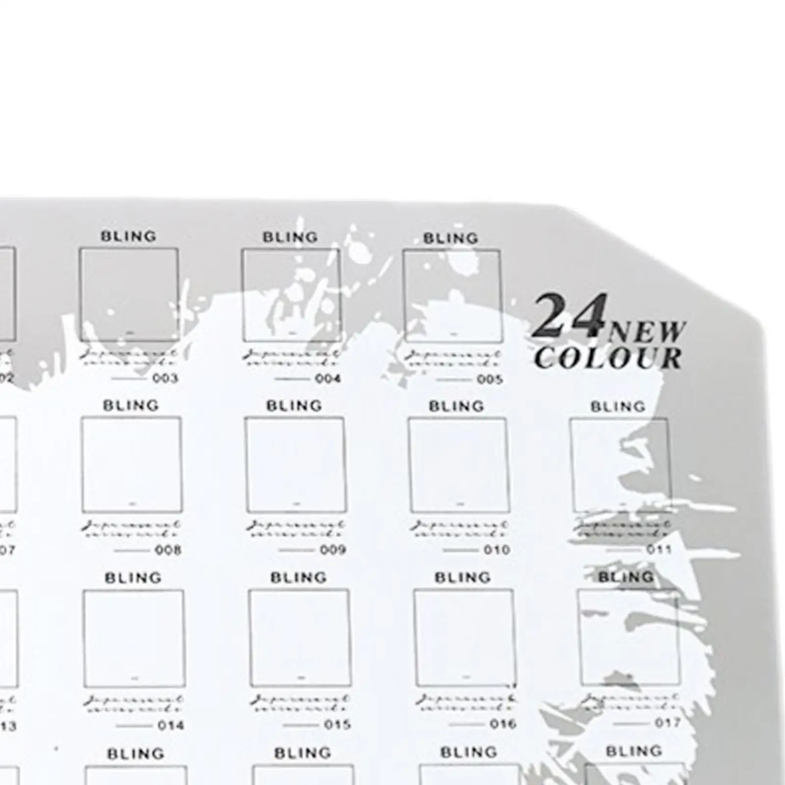 Tabellone a colori per nail art che mostra il supporto per espositore a punta falsa