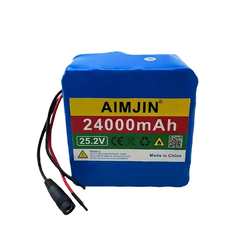 25.2V 24000mAh Li-ion High Capacity 18650 Lithium Battery pack 6S6P 24Ah with BMS for Power Battery Pack with Charger