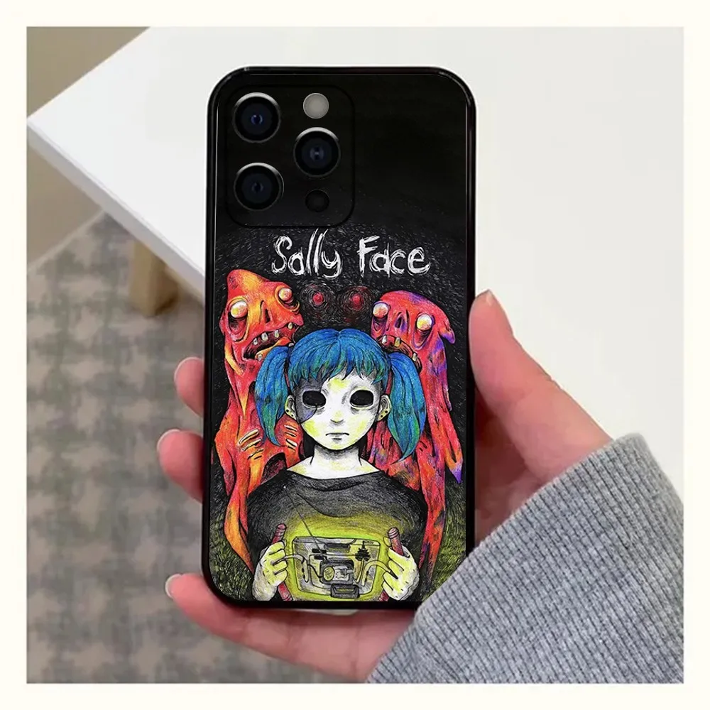 Sally Face Game Phone Case For Apple iPhone 15,14,13,12,11,Pro,X,XS,Max,XR,Plus,Mini Soft Black Cover