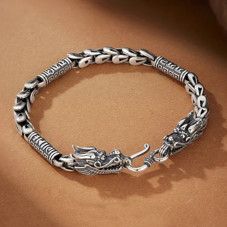 Color Dragon Year Domineering Bracelet Male Leader High-end Textured Dragon Scale Birthday Gift Accessory