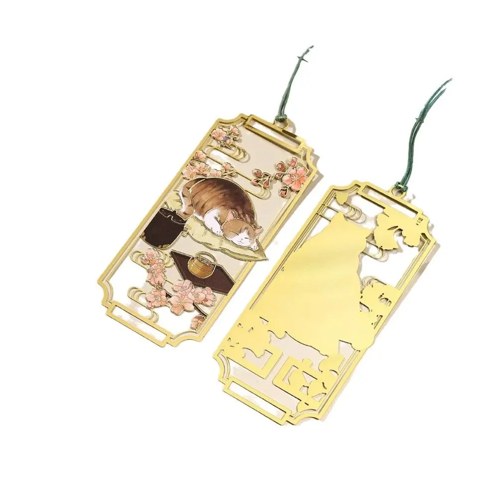 القط جوفاء القط المرجعية شرابات النمط الصيني المعادن القراءة المرجعية الأزياء الإبداعية النمط الصيني الإشارات المرجعية اللوازم المكتبية #2