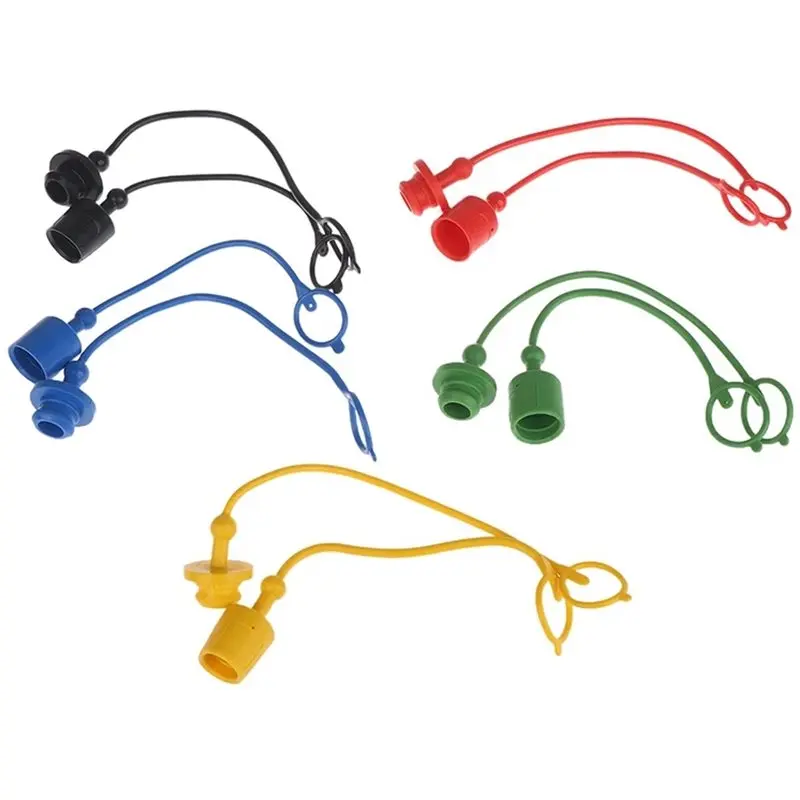 AB41-5Pairs 1/2 ISO-A Hydraulic Quick Coupler Male Dust Cap And Female Plug Cover Fits Hydraulic Quick Disconnects Coupler