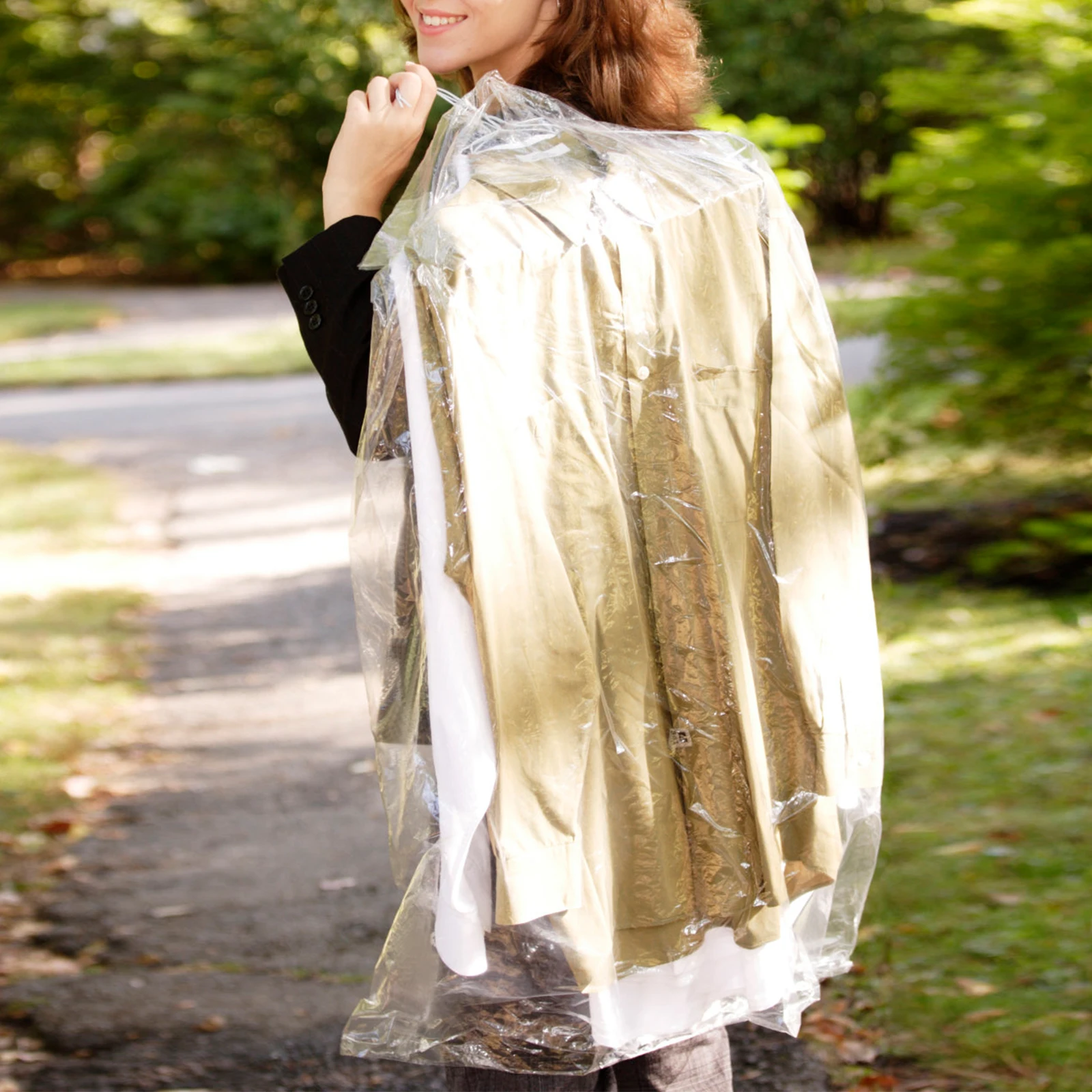 

50 Garment Bags Clear Reusable Water Proof Dust Moth Protection Clothes Covers Home Hotel Shop Storage Solution Dry Cleaning