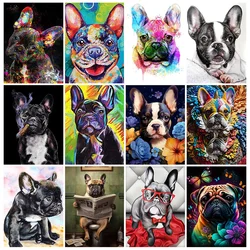 French Bulldog Diamond Painting Full Drill Rhinestone Arts 5d Diy Embroidery Mosaic Picture Color Animal Cross Stitch Home Decor