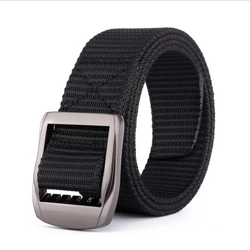 The New Men's 125cm Buckle Belt Nylon Braided Lightweight Breathable Daily Commuter Men's Belt