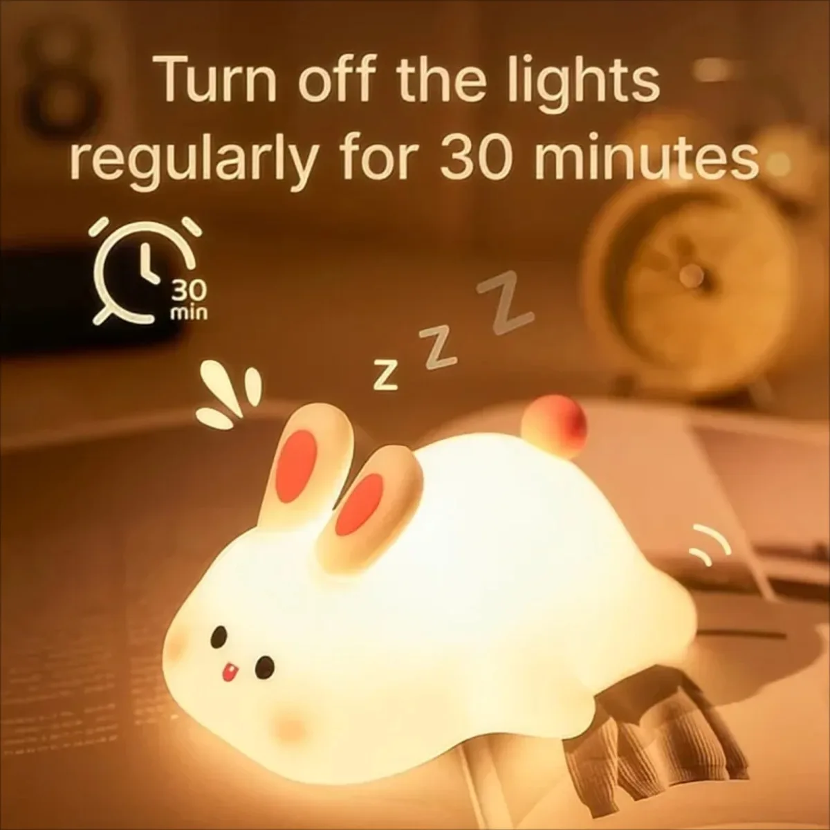 Cute Animal LED Night Light Rechargeable Dimmable Silicone Kids Nursery Bedroom Table Lamp Baby Sleep Gift