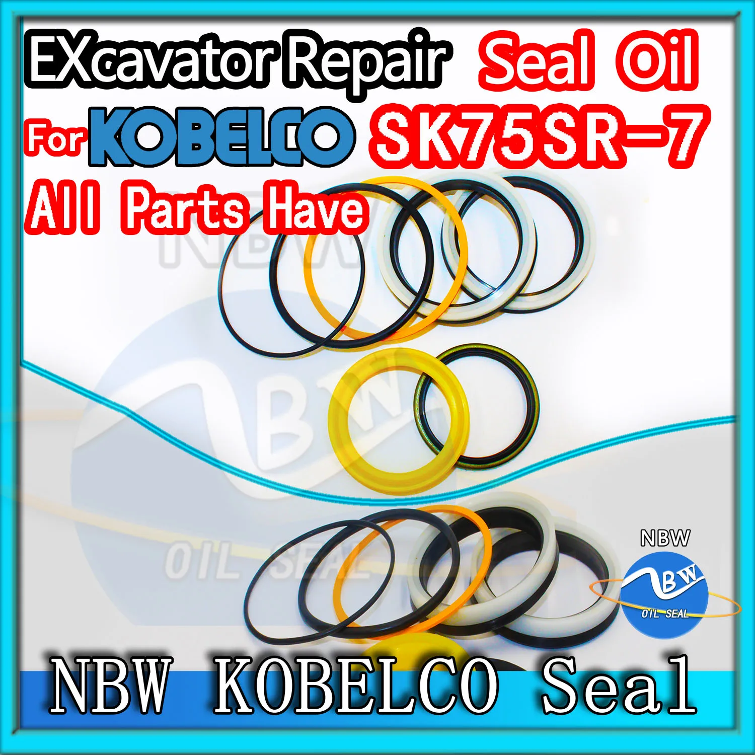 

For KOBELCO SK75SR-7 Excavator Oil Seal Kit High Quality Repair SK75SR 7 Spovel Hammer Construction Tool Set Pack Heavy Master