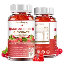 Magnesium Glycinate Gummies Vitamin D3 Coenzyme Q10 Combat Muscle Crampst Sleep Quality Muscle Bone Support Blood Sugar Levels