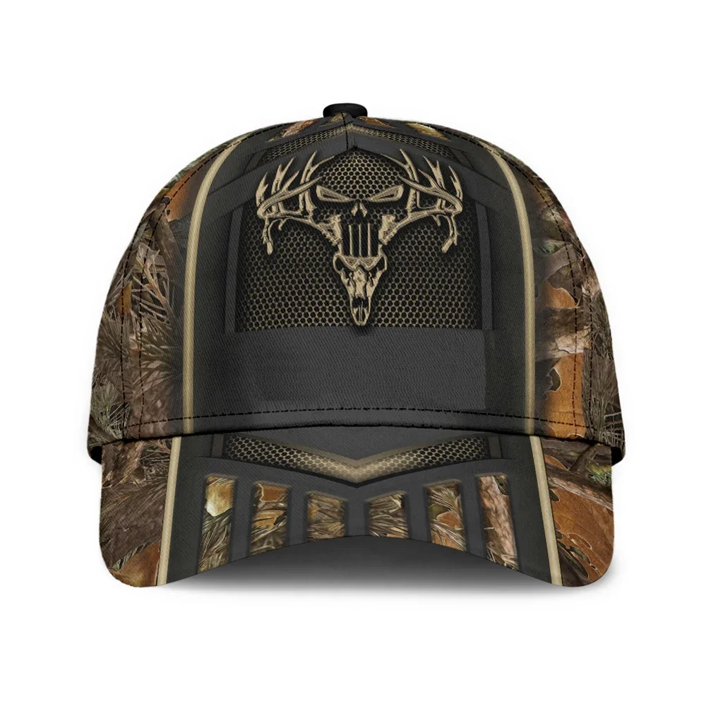 

Deer Hunting Baseball Cap Printed Adult Sport Snapback Animals Headwear Outdoor Streetwear Men Women Casual Sun Visor Hat