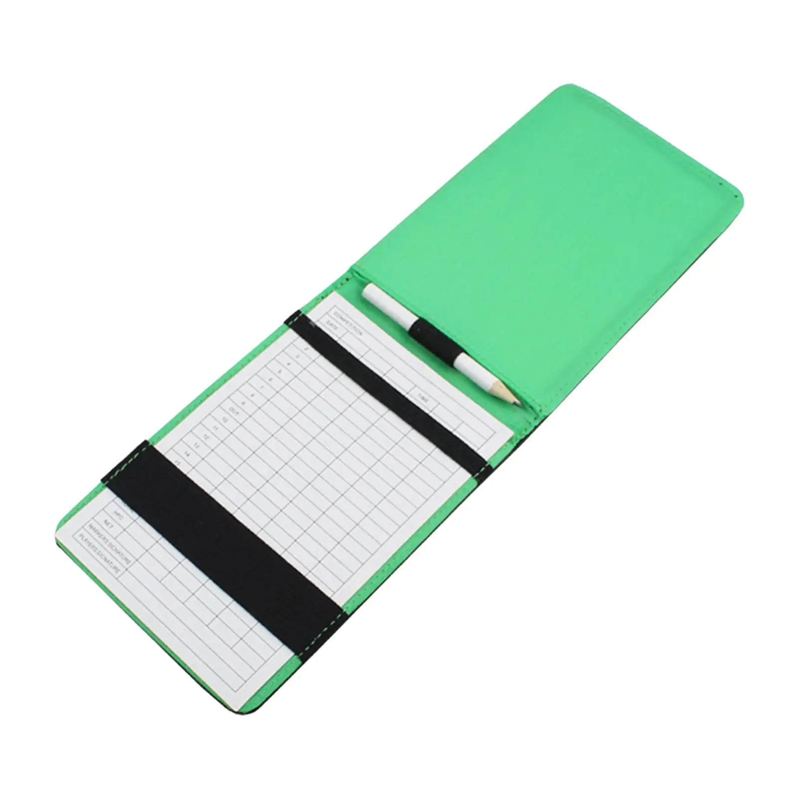 

PU Leather Golf Scorecard Holder Card Score Notebook for Golfing Recording