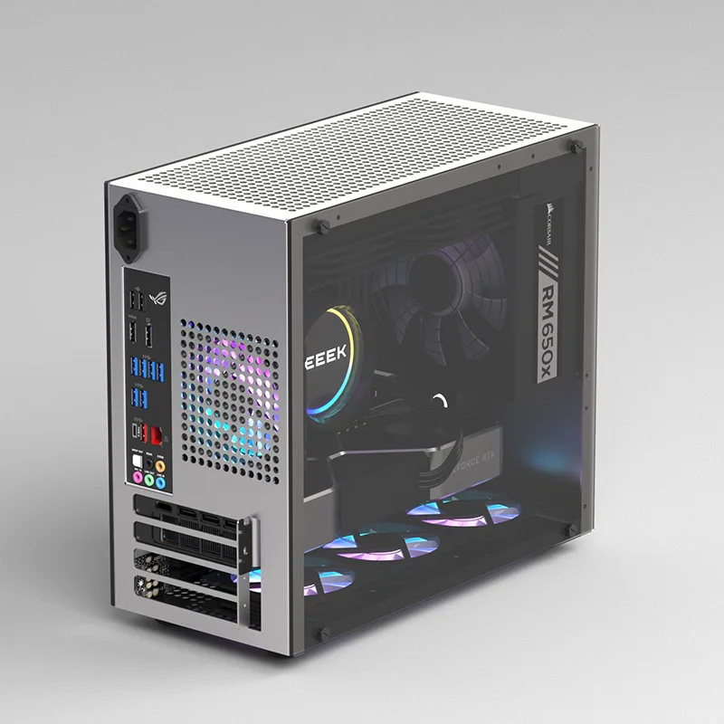 GEEEK M8 MATX motherboard ATX power supply 240 water-cooled 120 water-cooled aluminum alloy side transparent chassis