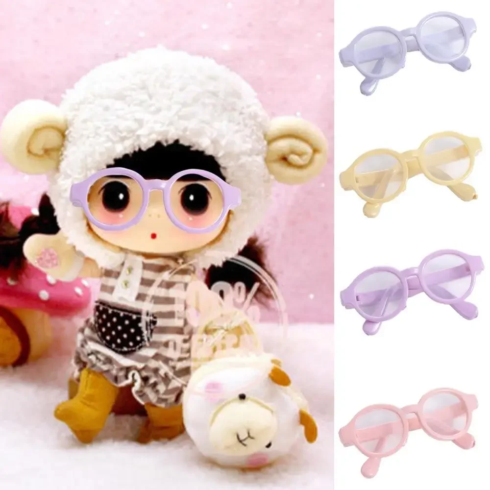 ตุ๊กตาอุปกรณ์เสริม Macaron ตุ๊กตา Glassses โปร่งใสสี Candy รอบแว่นตาพลาสติก 2.5 ซม.6.5 ซม.9 ซม