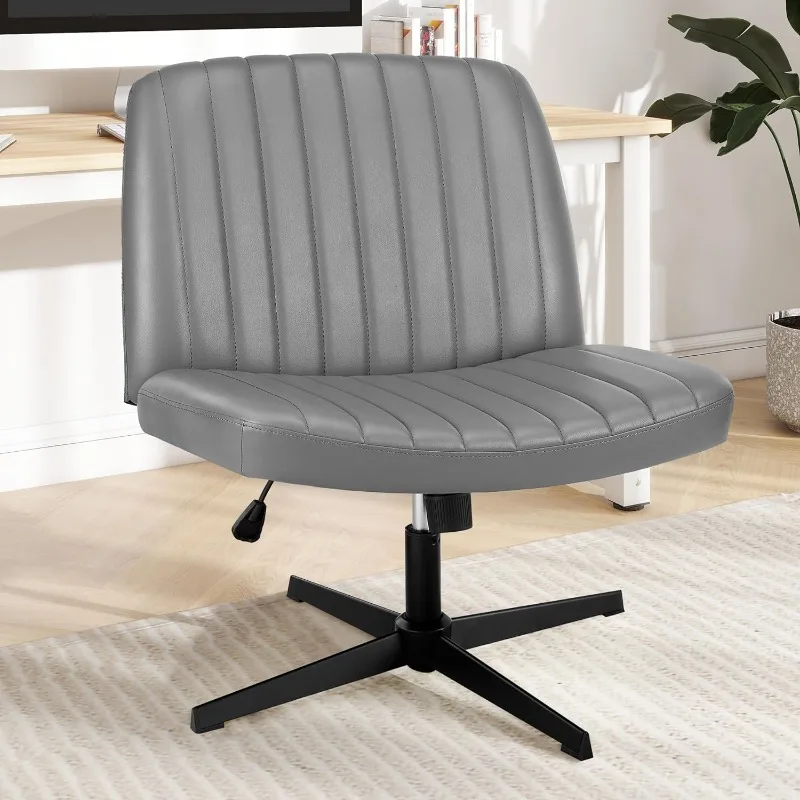 

Criss Cross Chair,Cross Legged Office Chair,Wide Comfty Desk Chair,No Wheels Armless Computer Task Chair