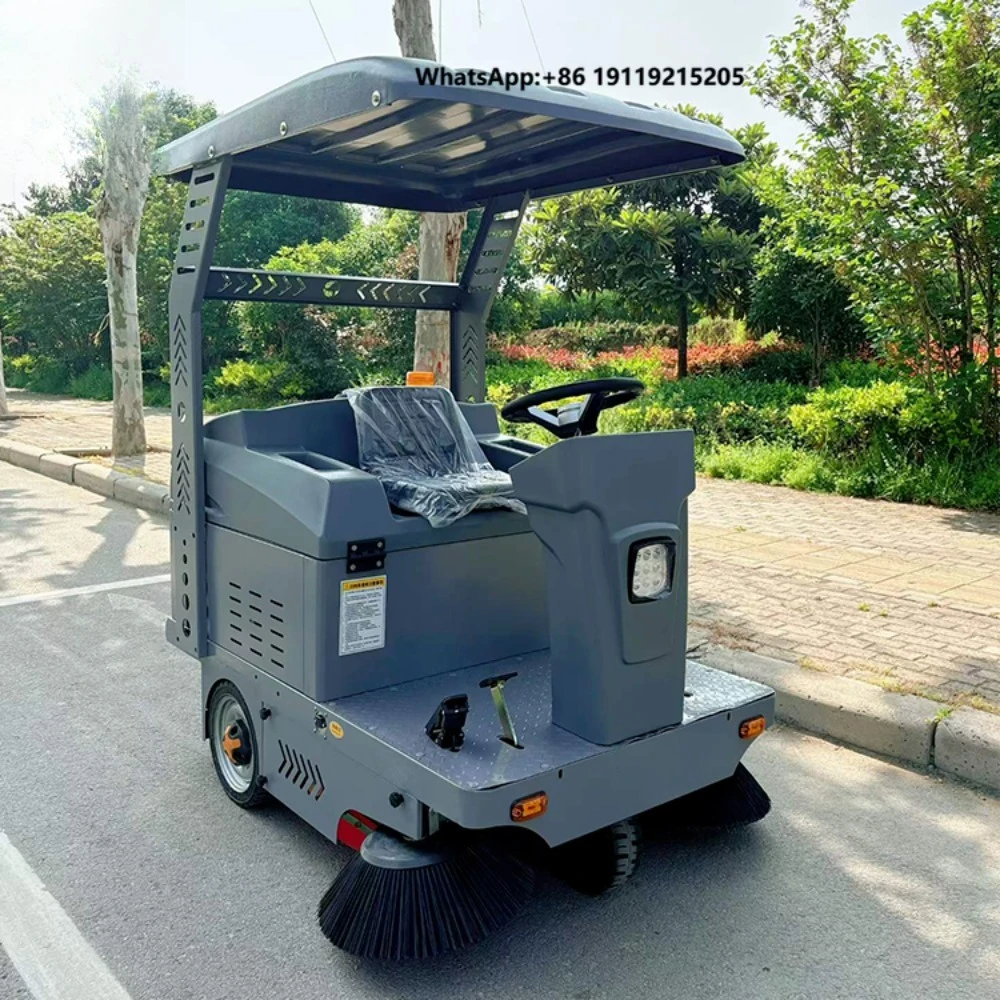 Industrial Ride Road Street Leaf Collecting Scrubber Machine High Efficiency Electric Battery Floor Sweeper Motor Hydraulic