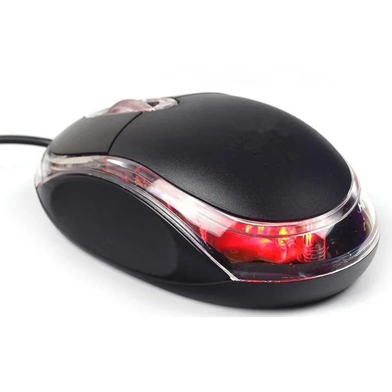 2026New Office Mouse Mini Optical Wired Mouse USB LED Ergonomic Design Mice for PC/Laptop/Notebook