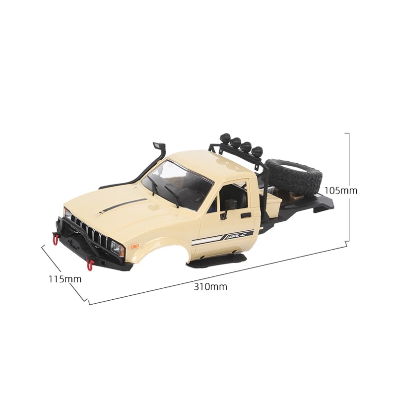 Scocca per auto con passo 190 mm smontato per WPL C14 C24 C24-1 1/16 RC Accessori per pezzi di ricambio per auto