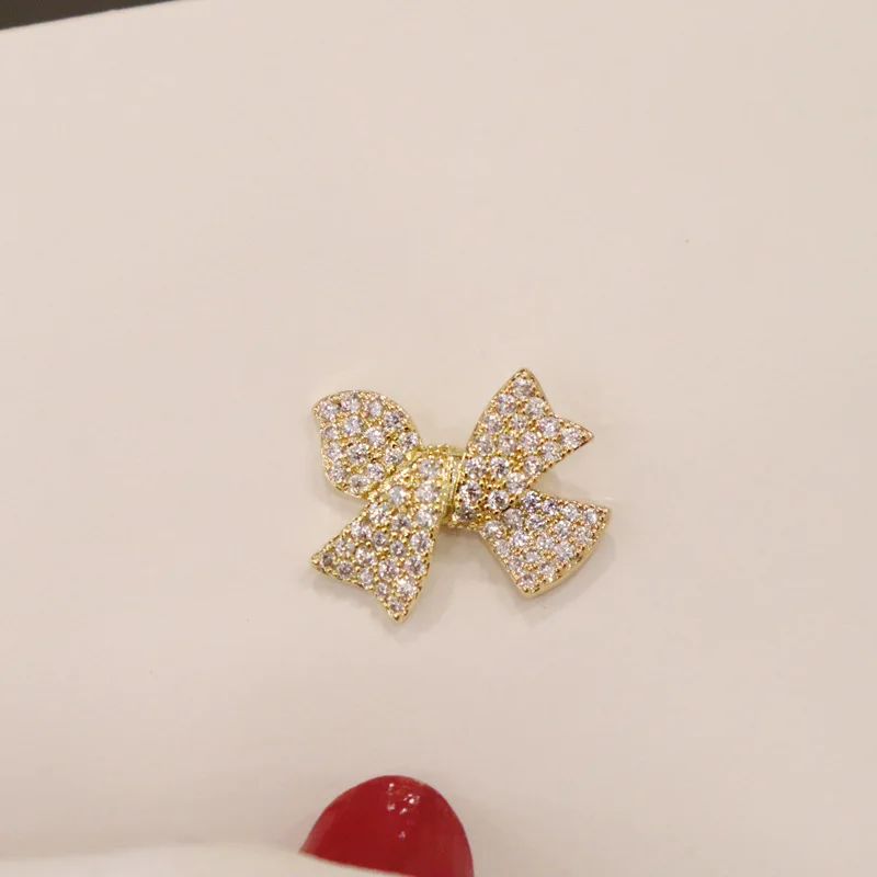 Mini Full of Rhinestone Bowknot Brooch Lovely Crystal Pin Buckle For Women Fashion Clothing Accessories