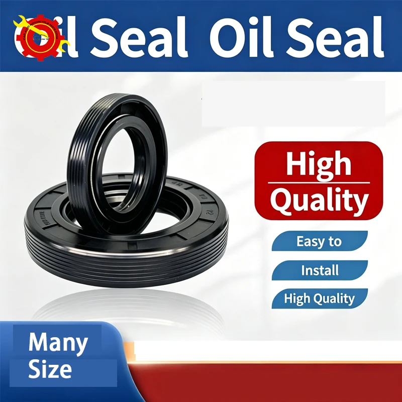 TC NBR Skeleton Oil Seal Nitrile Rubber Shaft Lip Oil Seal for Auto Motorcycle Machinery Hydraulic Rotary Shaft Sealing Rings