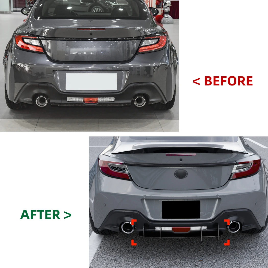 Rear Bumper Spoiler Rear Blade Tail Wind Knife Decoration Cover Splitter Auto Accessories For Toyota GR86 Subaru BRZ 2022+