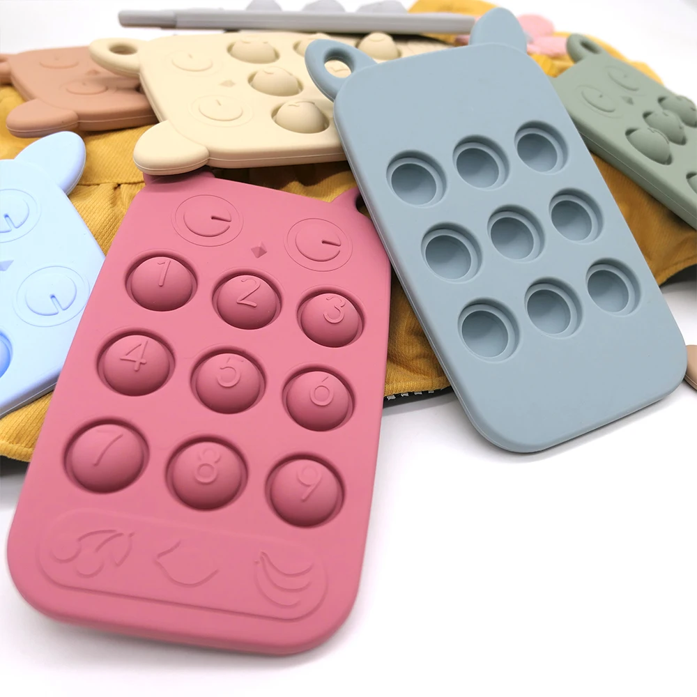 Children's Silicone Remote Control Teether Baby Oral Appetite Period Soothing Remote Control Teething Bites Toys silicone