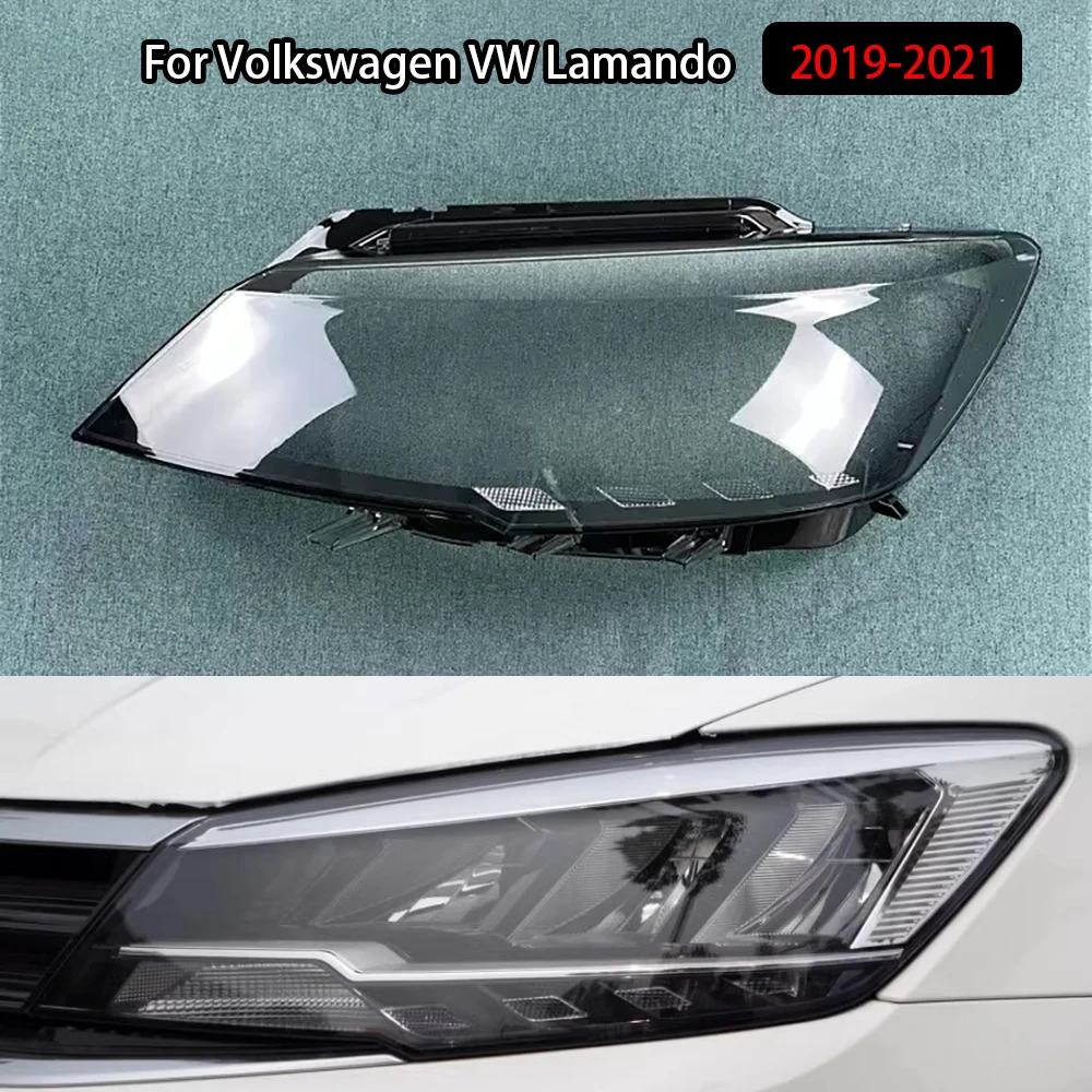 

For Volkswagen VW Lamando 2019-2021 Car Headlight Transparent Cover Headlight Lens Glass Lampshade Shell Cover Car Accessories